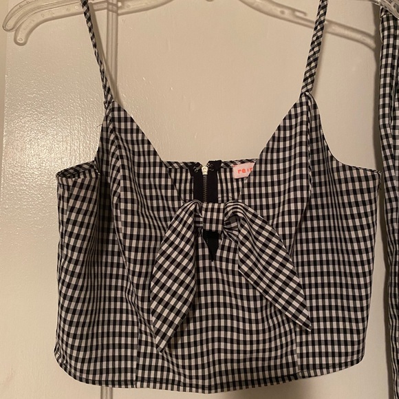 Gingham top and pants matching set - Picture 3 of 7